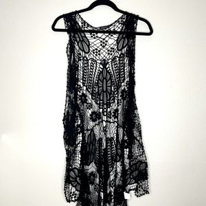 Black Lace Shawl/Vest